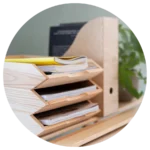 Image de classeur sur un bureau