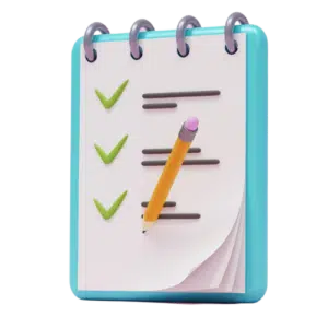 Bloc-notes avec liste de vérifications